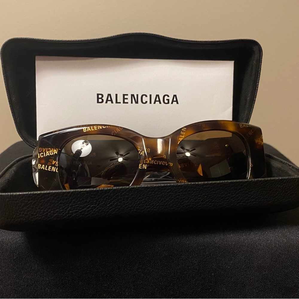 Balenciaga Tortoise Shell Sunglasses